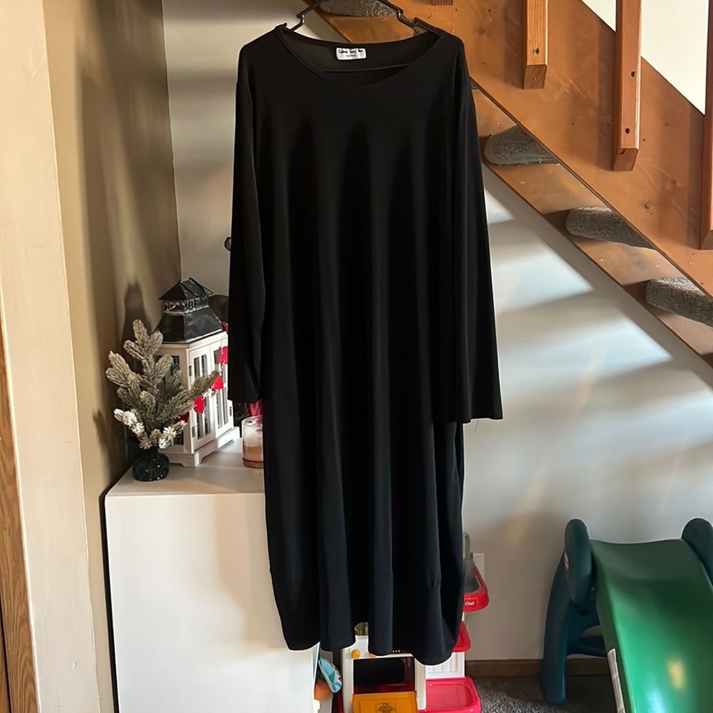 Black layering bubble dress